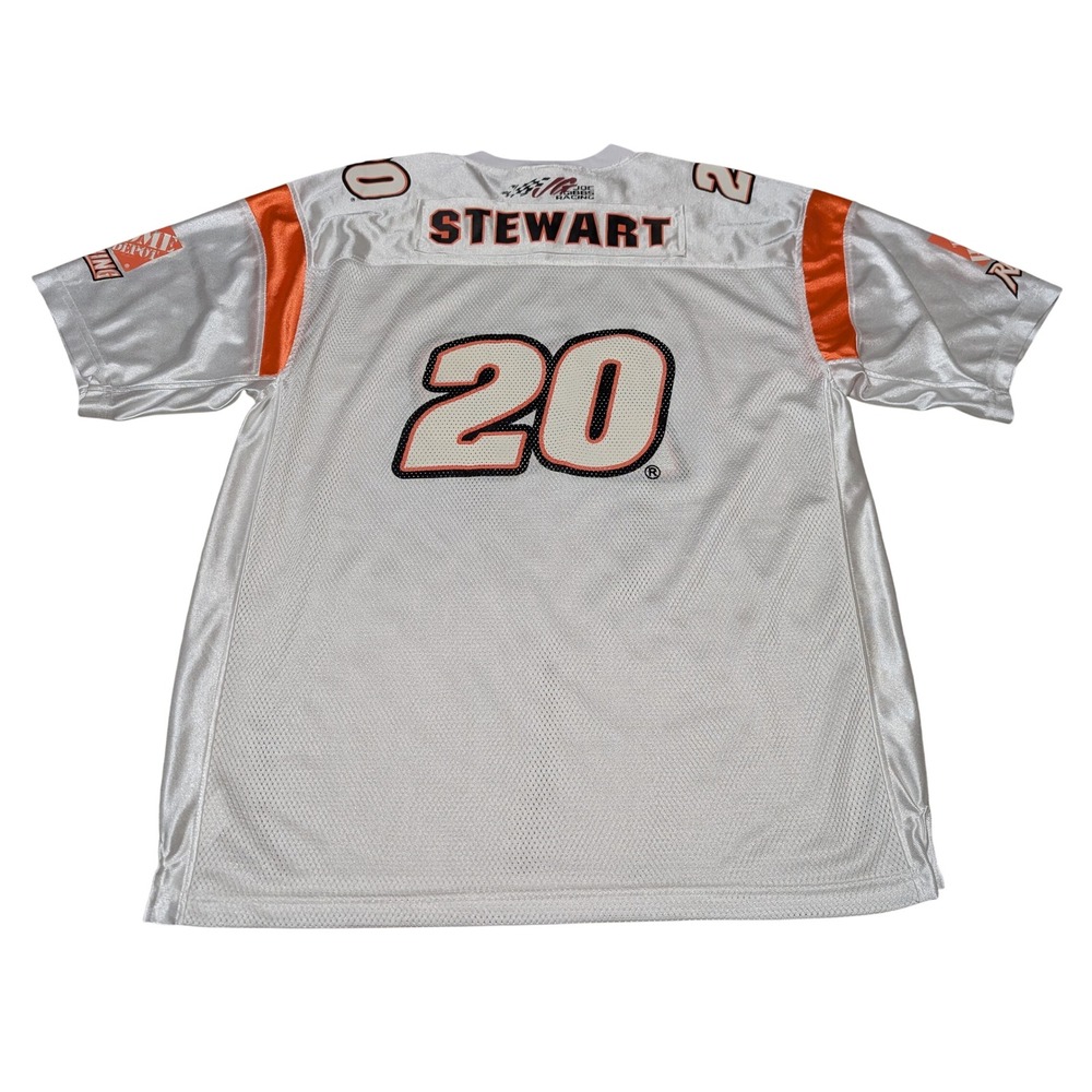 Winners Circle Racing Jersey Mens Large White Tony Stewart 20 Home Depot Vintage